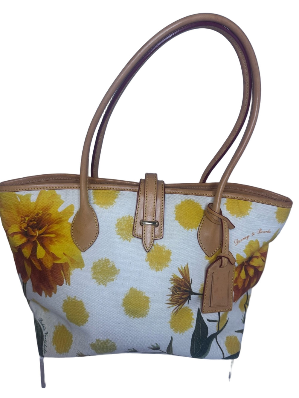 #317 Dooney & Bourke Dahlia Floral Shopper Tote Bag
